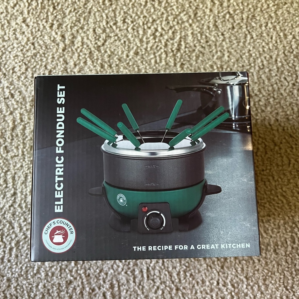 Chef's Counter Electric Fondue Set - Green
